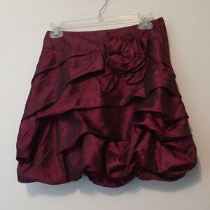 GIRL'S 2-HIP BY WRAPPER Iridescent Satin Purple Party Dress; Size 14